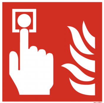Brandmelder Druckknopfmelder Symbol nach ISO 7010